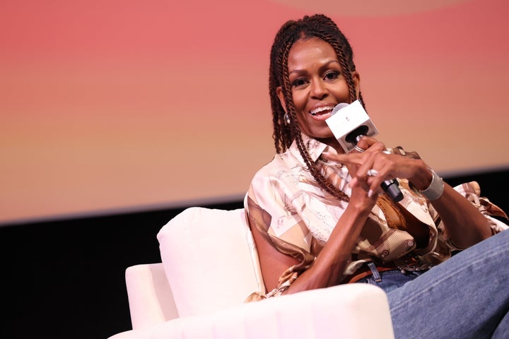 The kicker? Nanjiani said she never even met the former first lady, seen here during the Martha's Vineyard African American Film Festival on Aug. 9.