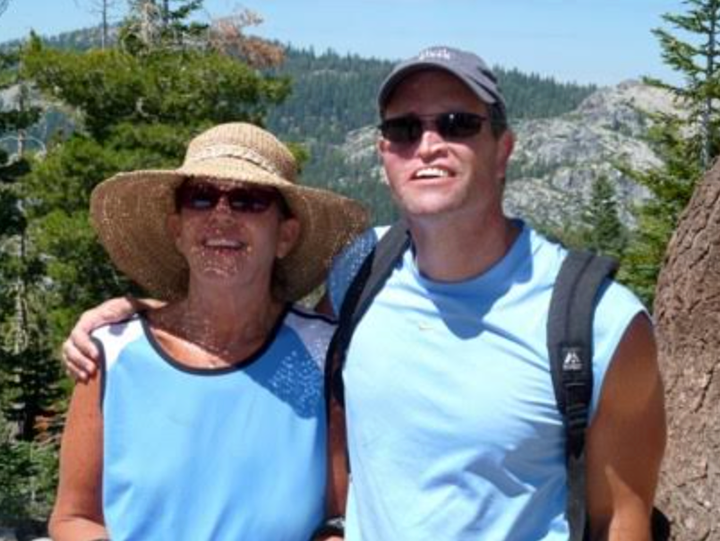 The author hiking with his wife, Sue, in 2013.
