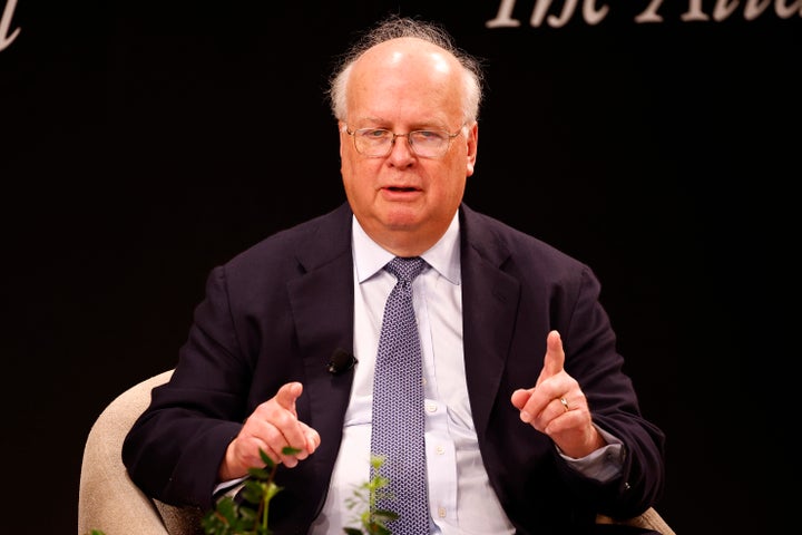 Republican strategist Karl Rove, here at the 2024 Atlantic Festival that September, shared his thoughts on President Donald Trump's midterm election challenges in an op-ed for the Wall Street Journal published Monday.