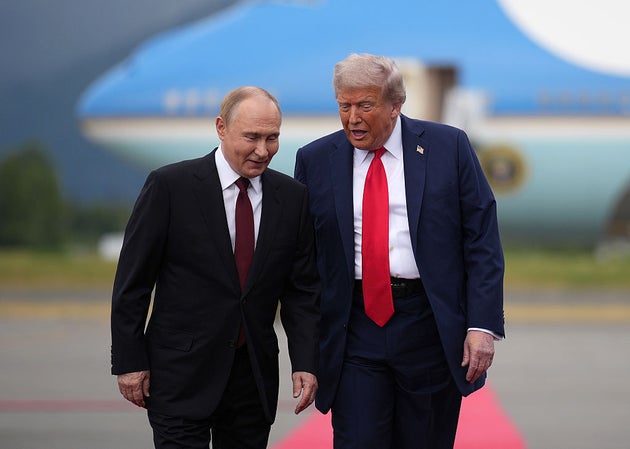 Donald Trump and Vladimir Putin at their summit in Anchorage, Alaska, in August.