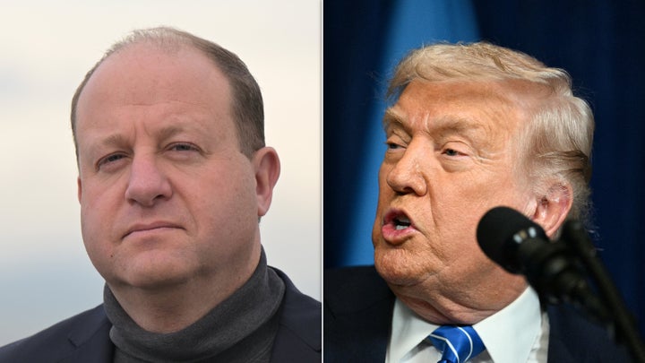 President Donald Trump (R) doesn't seem happy with Democratic Colorado Gov. Jared Polis (L) right now.