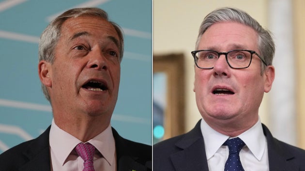 Nigel Farage and Keir Starmer