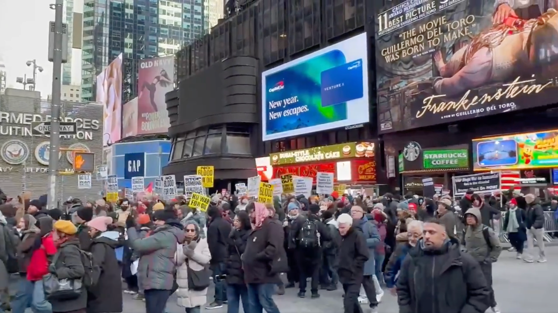 Demonstrators Take To New York City Streets: 'Venezuela's Not Yours!'