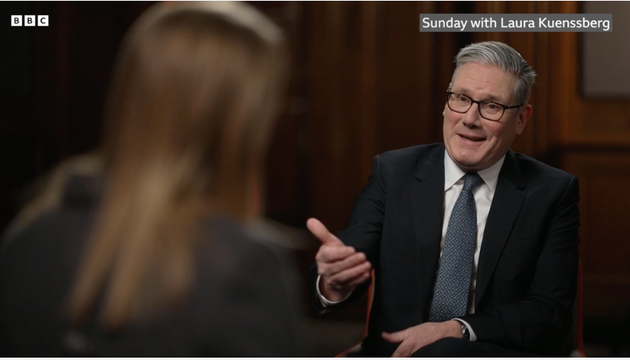 Keir Starmer speaking to Laura Kuenssberg on BBC One