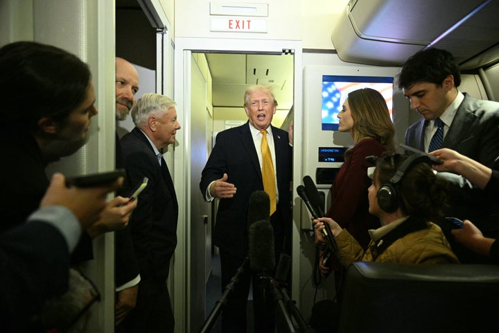 In comments aboard Air Force One on Sunday, President Donald Trump dialed up the saber-rattling in the wake of the United States’ attack on Venezuela this weekend.