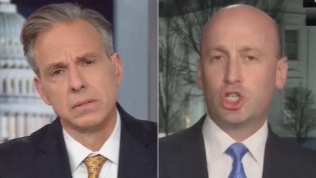 Jake Tapper and Stephen Miller.