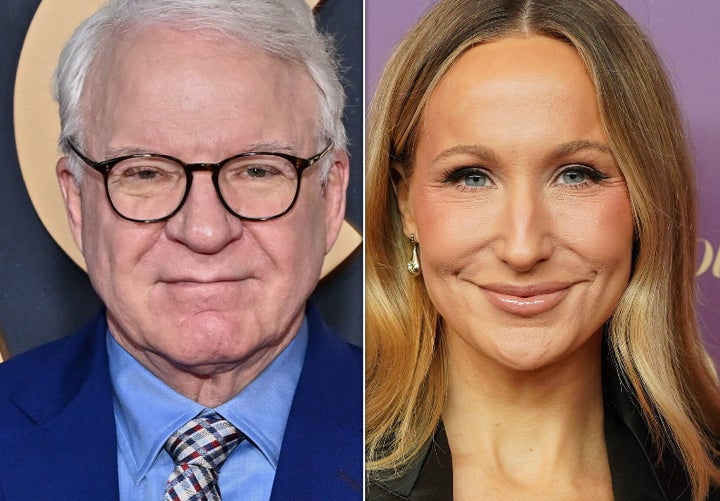 Steve Martin, left, and Nikki Glaser, right.