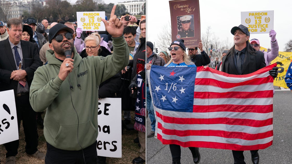 Freed Jan. 6 Rioters March To Capitol Demanding More From Trump Administration