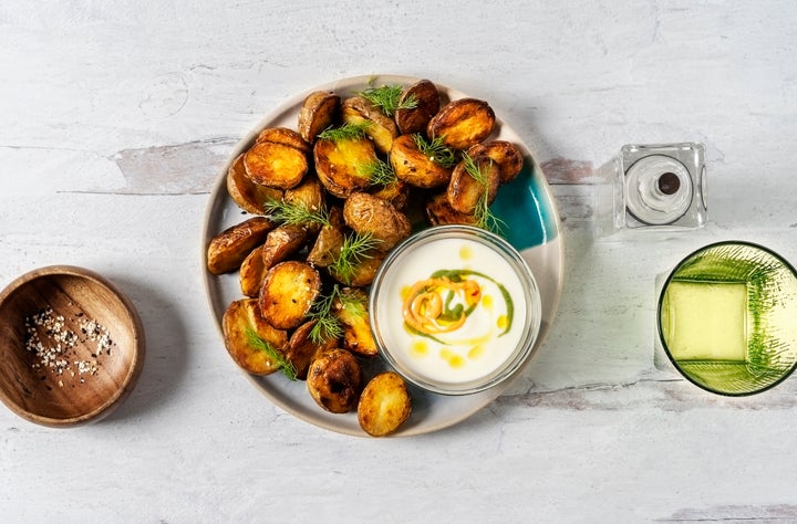 Potatoes contain tons of potassium and dietary fiber, especially if you eat the skins.