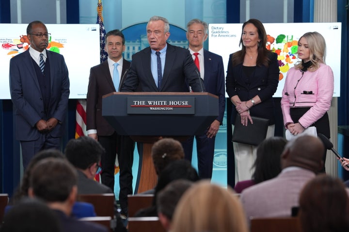 Health and Human Services Secretary Robert F. Kennedy Jr. speaks during a press briefing at the White House on Wednesday, Jan. 7, 2026, in Washington.