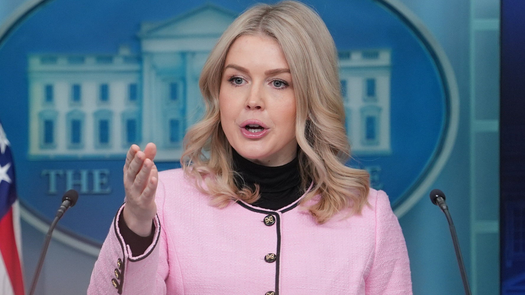 Karoline Leavitt's Briefing Outfit Looks Strikingly Familiar, Critics Mock  | HuffPost Latest News