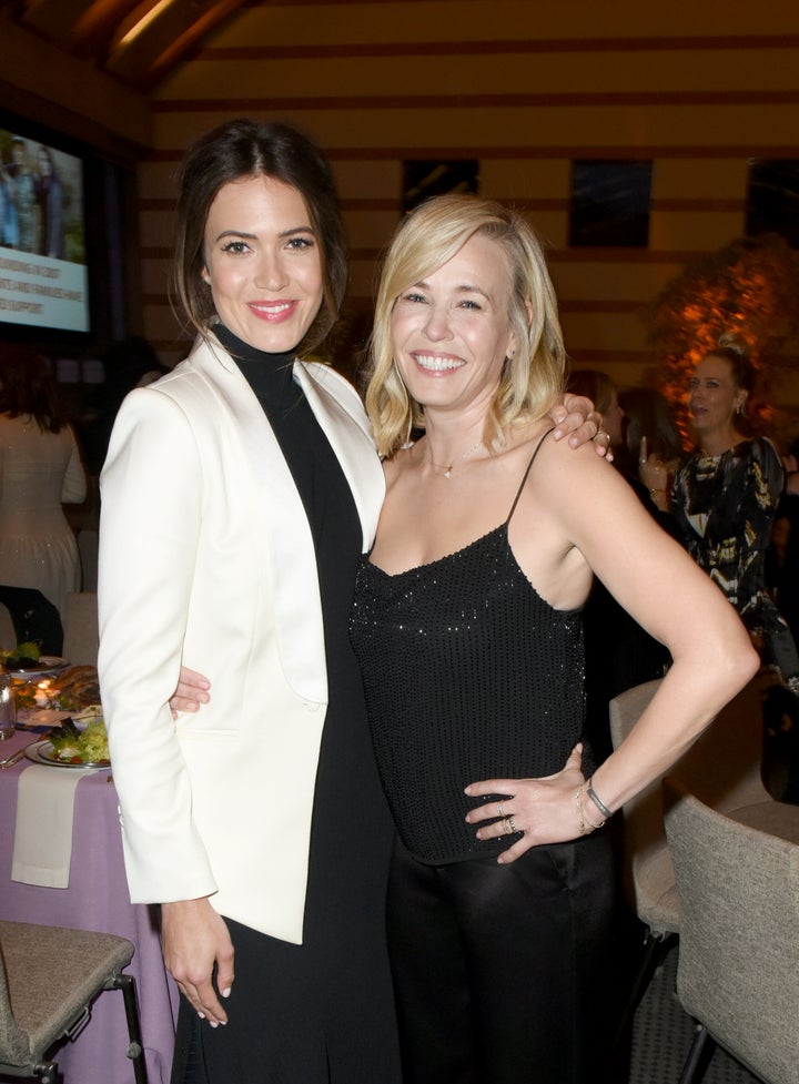 Mandy Moore and Handler attend an event in 2018 in Los Angeles, California.