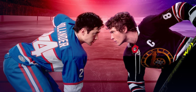 Hudson Williams and Connor Storrie in Heated Rivalry