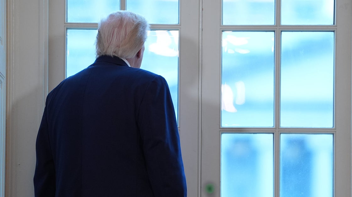Trump Gets Up, Walks Away From Meeting To Stare Out Window At Ballroom