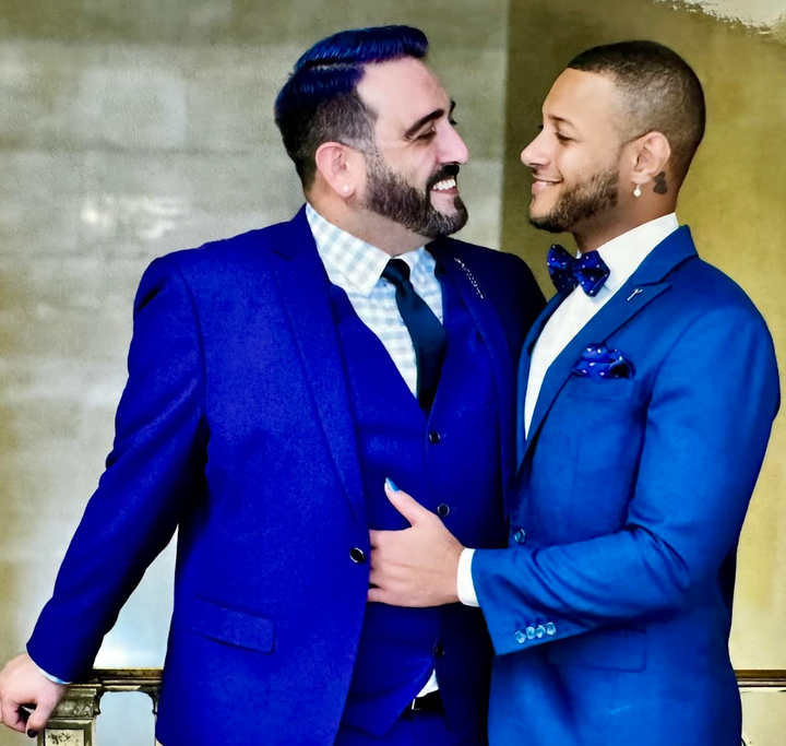 The author (left) and his husband Allan Michael Dabrio Marrero on their wedding day (October 2023).