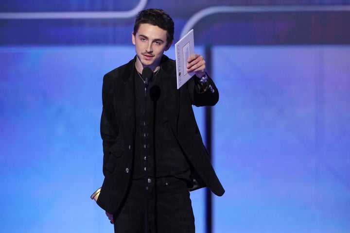 Timothée Chalamet earned his first Golden Globe for "Marty Supreme."