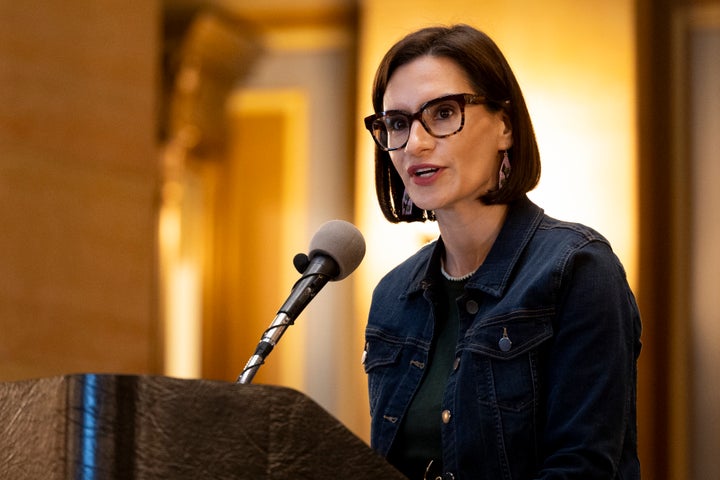 Minnesota Lt. Gov. Peggy Flanagan speaks May 19, 2025, in St. Paul. 