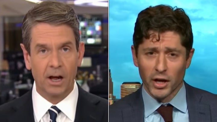 Fox News' Griff Jenkins and Minneapolis Mayor Jacob Frey (D) discuss ICE protesters in Minneapolis during a January 14, 2026 interview in 