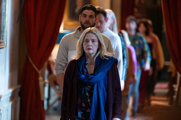 Former Traitors star Harriet walks into a round table earlier in the series