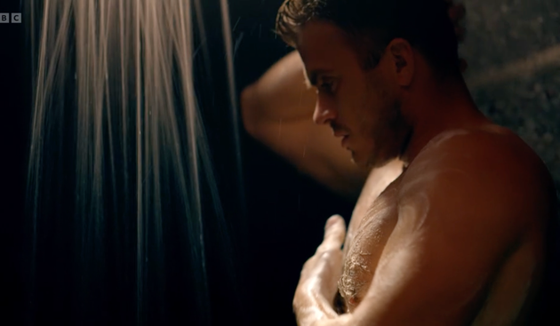 Matt takes an impromptu shower during Thursday's edition of The Traitors