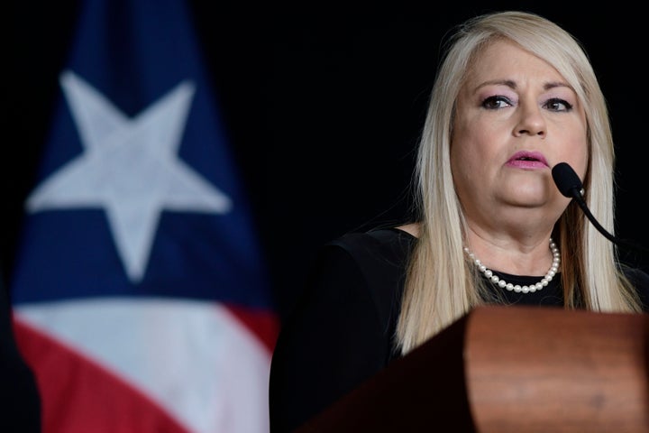Governor Wanda Vázquez Speaks and a Press Conference in San Juan, Puerto Rico, May 21, 2020. (AP Photo/Carlos Giusti, file)