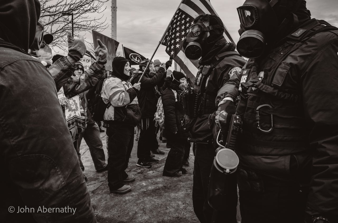 This is one of the last two photos photographer John Abernathy took before being tackled by ICE agents in Minneapolis.