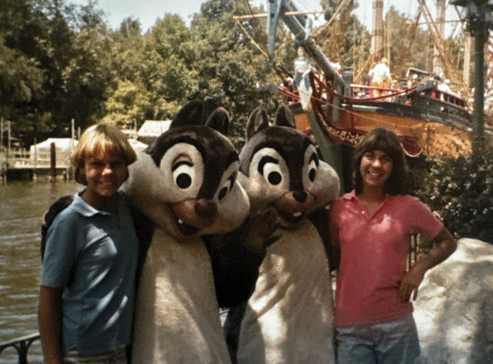 The author (left) and Regina at Disneyland in 1978.