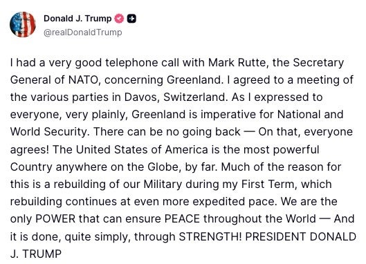 Donald Trump on Truth Social