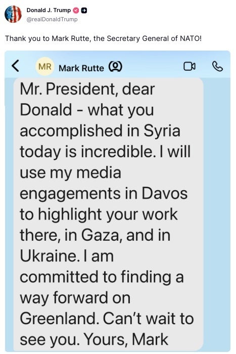 Donald Trump on Truth Social