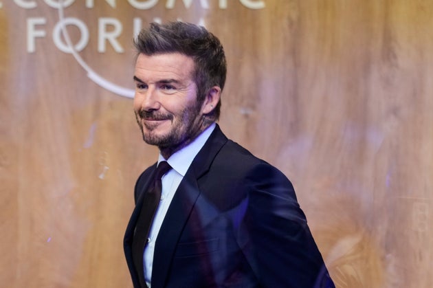 David Beckham pictured on Tuesday morning