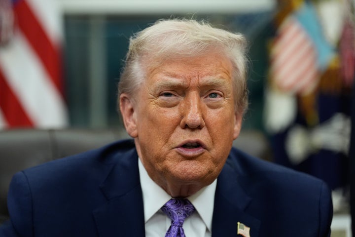FILE - President Donald Trump speaks during a signing ceremony in the Oval Office of the White House, Dec. 11, 2025, in Washington. (AP Photo/Alex Brandon, File)
