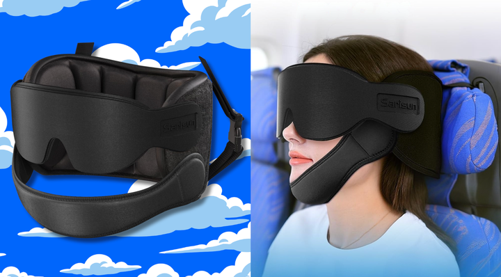Flight Eye Mask This Plane Seat-Tethered Eye Mask Is 20% Off | HuffPost Life