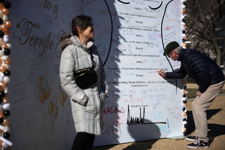 The latest installation of a mysterious group that goes by the name The Secret Handshake drew a swift rebuke from the White House. 