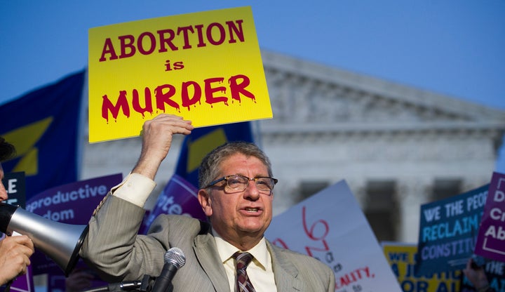 Randall Terry protests in front of the Supreme Court in Washington, D.C., in 2018.
