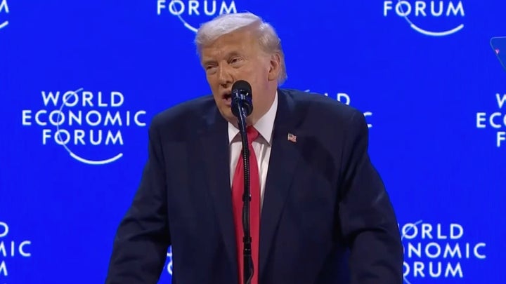 President Donald Trump speaking at the World Economic Forum 2026 in Davos, Switzerland, on Wednesday.