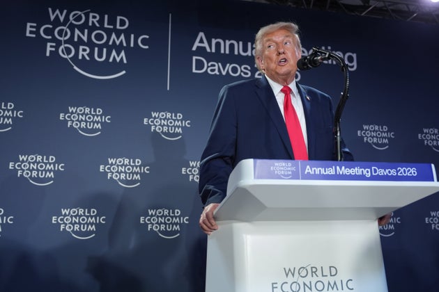 スイスで開かれているダボス会議でスピーチをするアメリカのトランプ大統領（2026年1月21日）