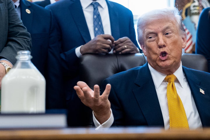 Trump signed legislation on Jan. 14 allowing schools that participate in a federal lunch program to serve whole milk, the latest measure advancing his administration's health agenda.