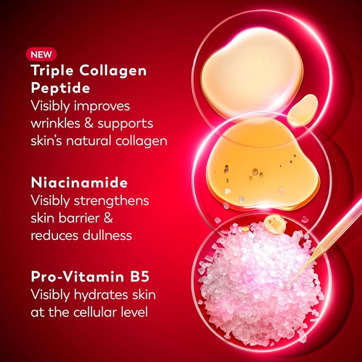 The cream's upgraded formula now includes triple collagen peptide.