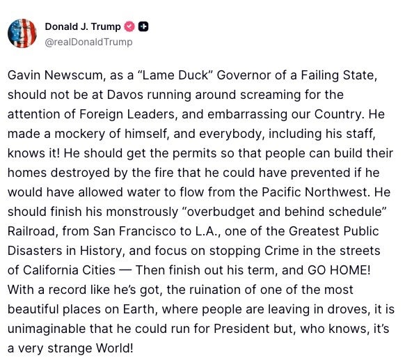 Donald Trump on Truth Social