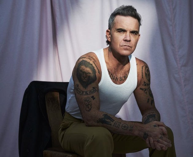 Robbie Williams in a publicity photo for his latest album Britpop