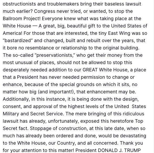 Donald Trump on Truth Social