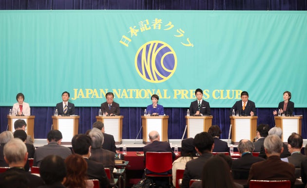 衆院選／討論会に臨む各党党首