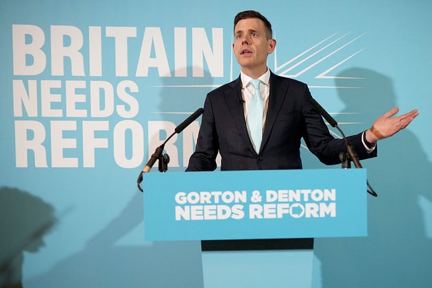 Matt Goodwin speaks as he is announced as Reform UK candidate for Gorton and Denton.