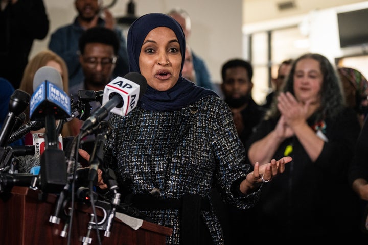 Substance revealed in Ilhan Omar spray attack 1 Ilhan Omar, photographed at a news conference Monday, was doused with apple cider vinegar in a recent attack, forensic specialists determined.