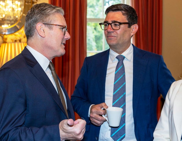 Keir Starmer and Andy Burnhamin Downing Street in July, 2024.