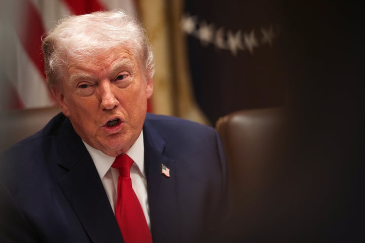 President Donald Trump speaks during a meeting of the Cabinet in the Cabinet Room of the White House on January 29, 2026 in Washington, DC. (Photo by Win McNamee/Getty Images)