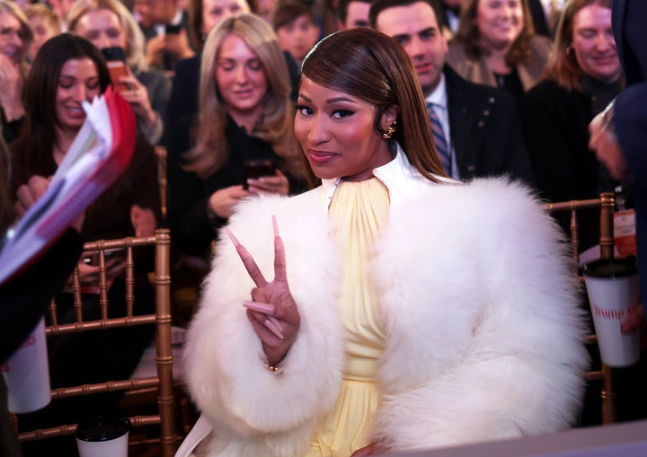 Musician Nicki Minaj attends the Treasury Department's Trump Accounts Summit on Wednesday.