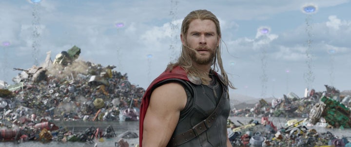 Chris Hemsworth in character as Thor in 2017's Thor: Ragnarok