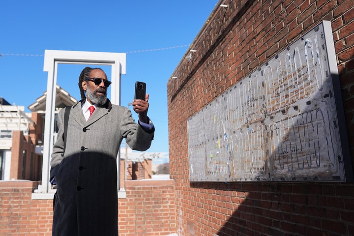Attorney Michael Coard makes a social media post at the now removed explanatory panels that were part of an exhibit on slavery at President's House Site in Philadelphia.