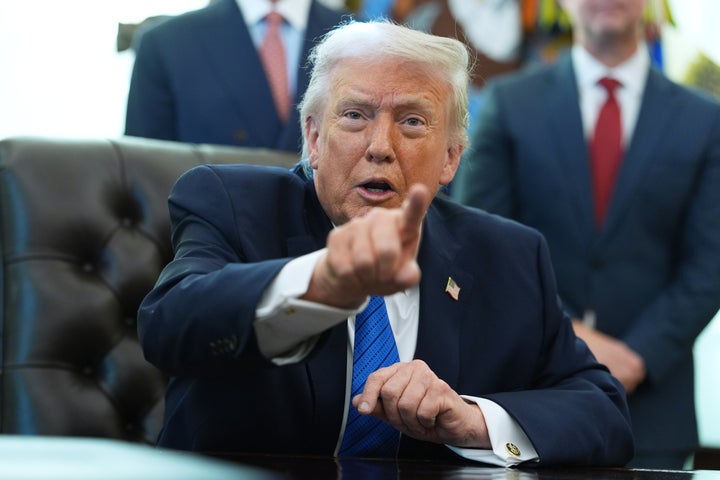 President Donald Trump speaks during an event in the Oval Office of the White House, Friday, Jan. 30, 2026, in Washington. (AP Photo/Evan Vucci)